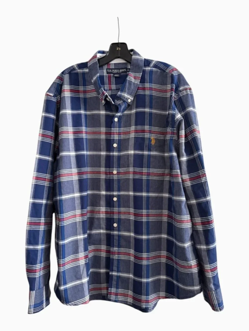 US POLO ASSN LONG SLEEVE PLAID OXFORD SHIRT NWOT SIZE 2XL